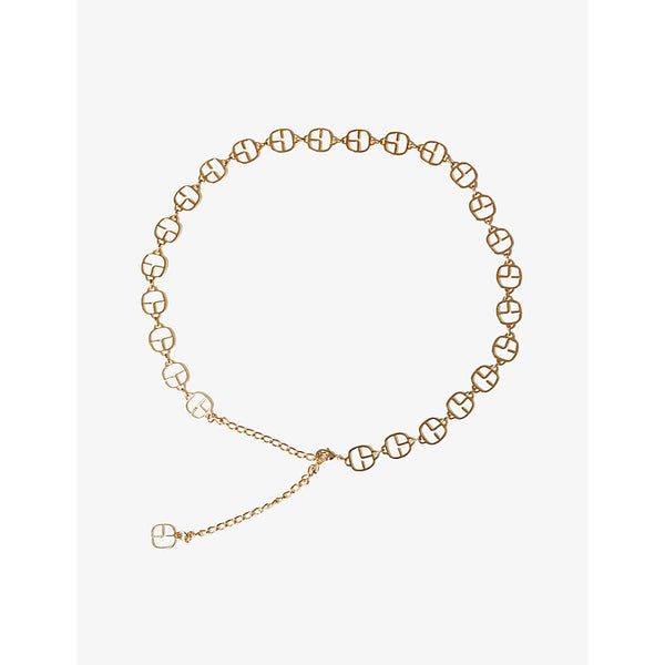 Claudie Pierlot Apacclaudie logo-embossed zamac chain belt