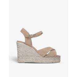 Castaner Blaudell open-toe suede wedge espadrilles