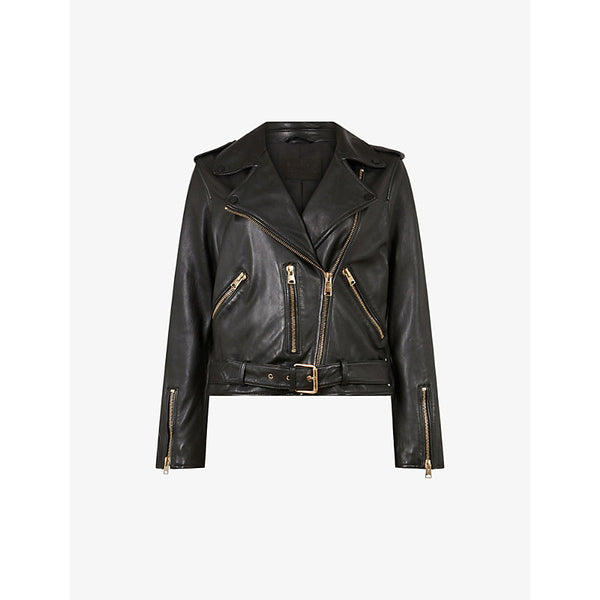 Allsaints Dalby slim-fit leather biker jacket