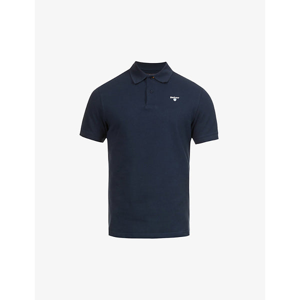 Barbour Crest-embroidered regular-fit cotton-piqué polo shirt