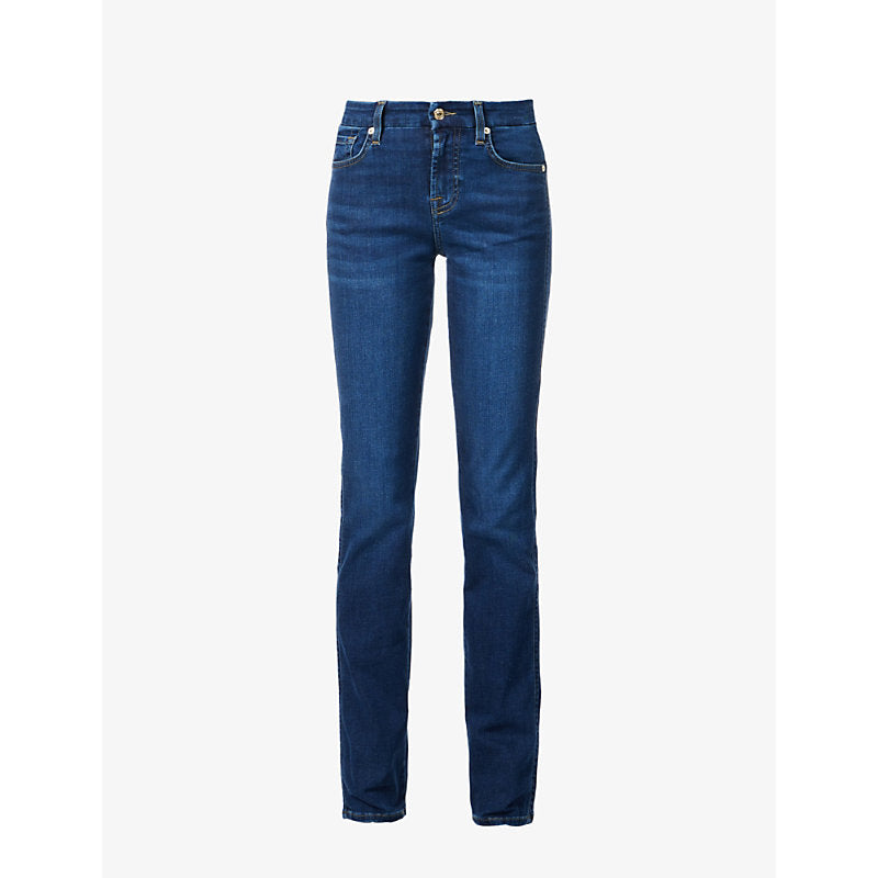  7 For All Mankind Kimmie straight-leg mid-rise stretch-denim jeans