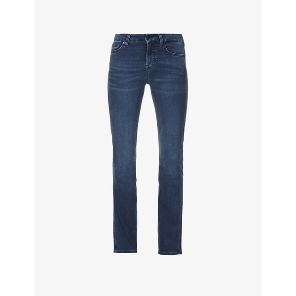 7 For All Mankind Kimmie slim-leg high-rise stretch-denim jeans