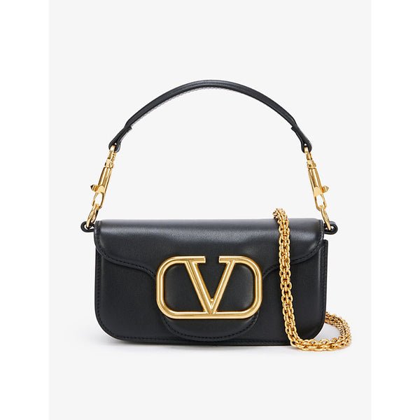 Valentino Garavani VLOGO small baguette leather shoulder bag