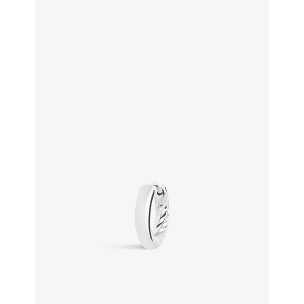 Maria Black Hyde rhodium-plated 14ct white-gold single huggie earring