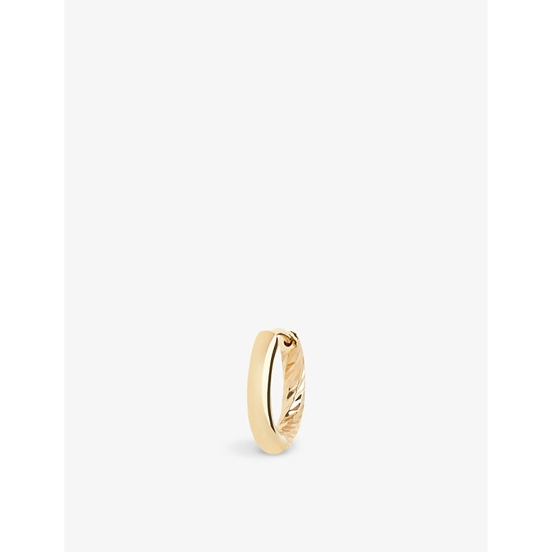 Maria Black Hyde 14ct yellow-gold single huggie earring