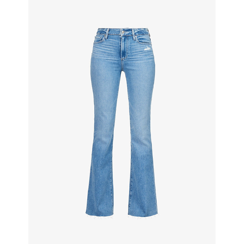  Paige Laurel Canyon bootcut high-rise stretch-denim jeans