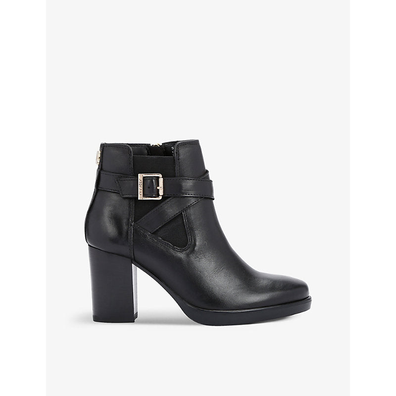  Carvela Silver buckle-detail leather ankle boots