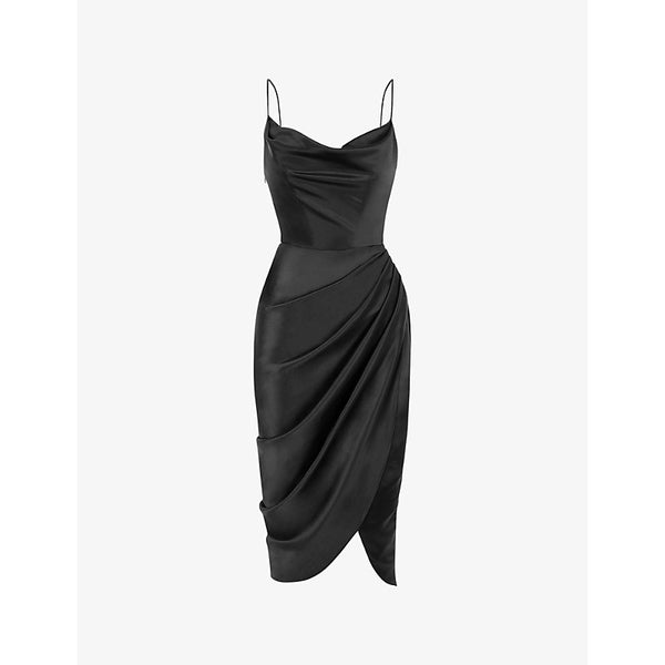 House Of Cb Reva corset satin midi dress | HOUSE OF CB