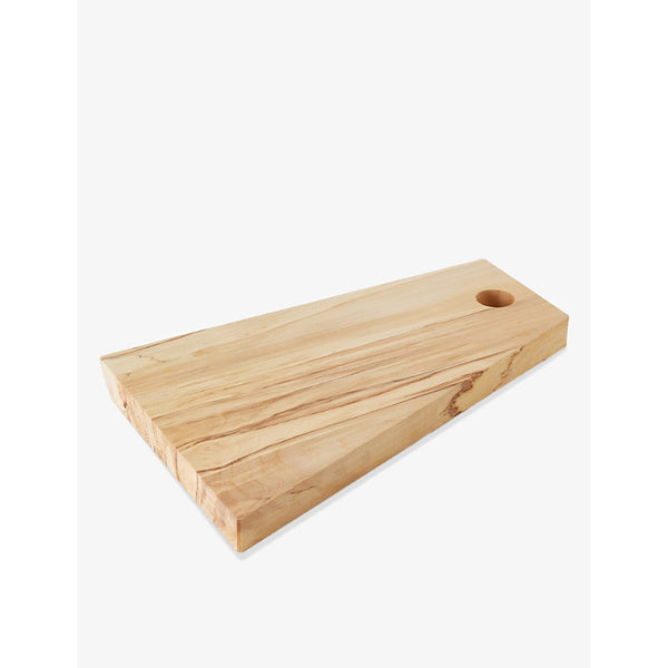 Goldfinger Modern grained upcycled  lime-wood serving board 40cm