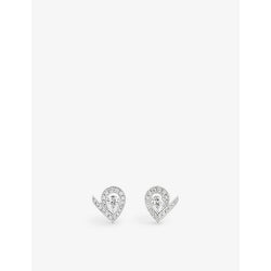 Chaumet Joséphine Aigrette 18ct white-gold and 0.85ct brilliant- and pear-cut diamond earrings