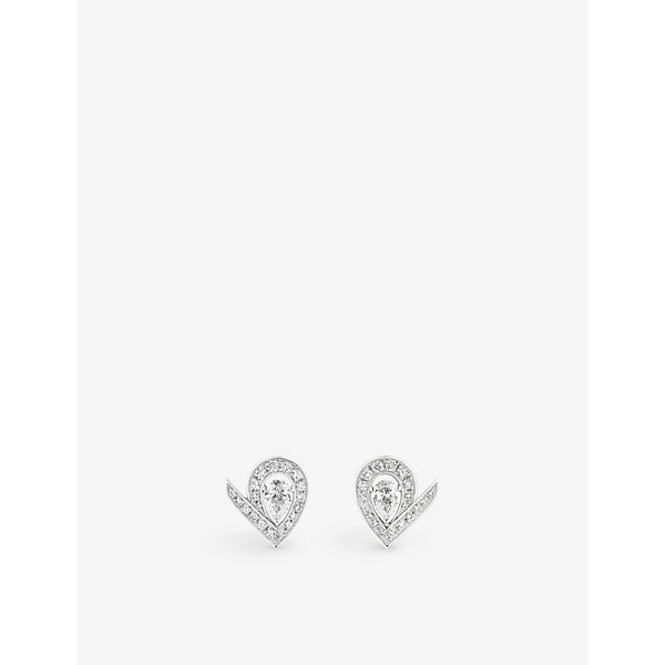 Chaumet Joséphine Aigrette 18ct white-gold and 0.85ct brilliant- and pear-cut diamond earrings