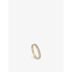 Astley Clarke Polaris 18ct yellow gold-plated vermeil sterling-silver and white sapphire eternity ring