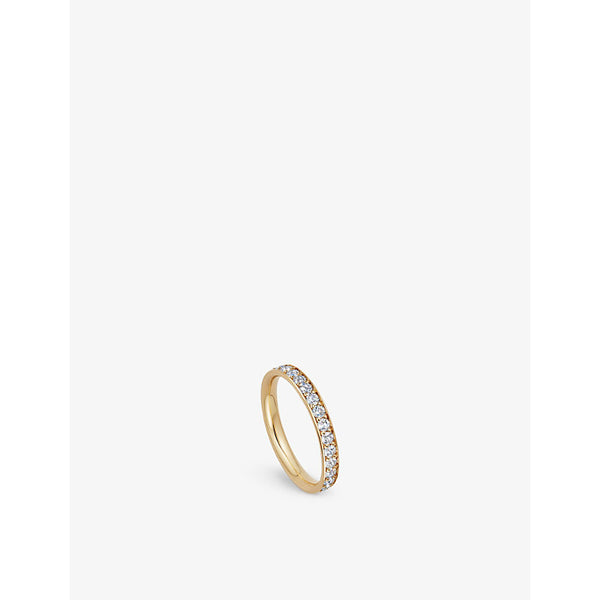 Astley Clarke Polaris 18ct yellow gold-plated vermeil sterling-silver and white sapphire eternity ring