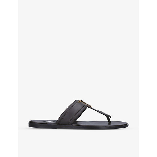  Tom Ford Brighton logo-plaque leather sandals