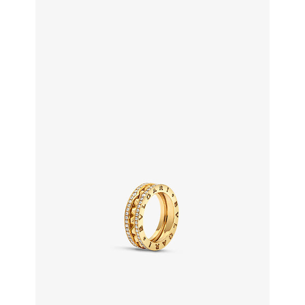 Bvlgari B.zero1 18ct yellow-gold and 0.51ct brilliant-cut diamond ring