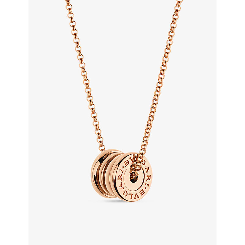 Bvlgari B.zero1 18ct rose-gold pendant necklace