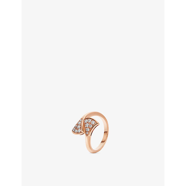 Bvlgari Diva's Dream 18ct rose-gold and 0.17ct brilliant-cut diamond ring