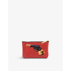 Womens Seletti wears TOILETPAPER Revolver faux-leather coin bag