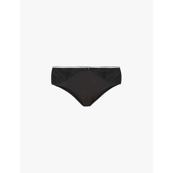  Simone Perele Bloom embroidered mid-rise stretch-mesh briefs