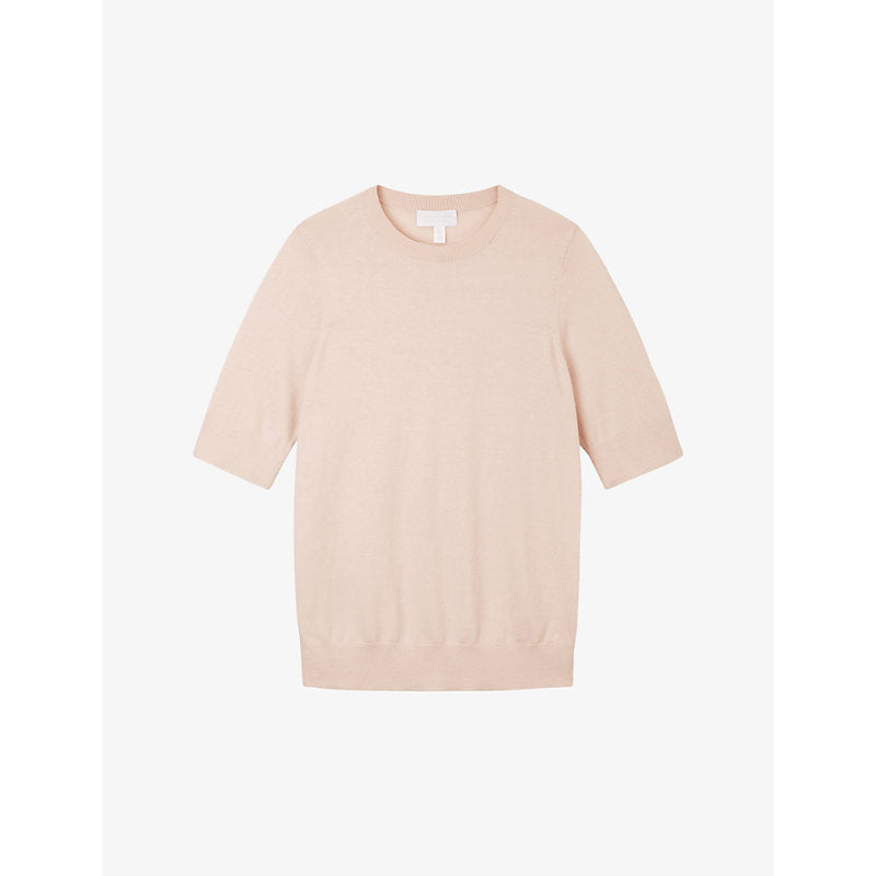  The White Company Slim-fit knitted recycled cotton-blend T-shirt