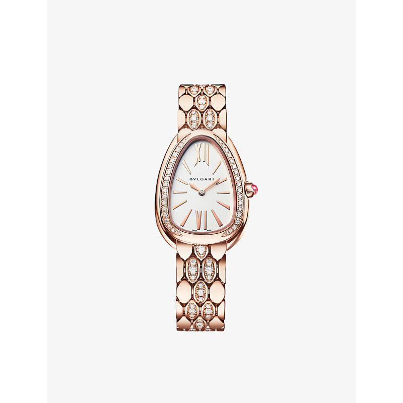 Bvlgari Serpenti Seduttori 18ct rose-gold and brilliant-cut diamond quartz watch