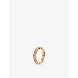 Bvlgari Serpenti Viper 18ct rose-gold and 0.45ct brilliant-cut diamond ring