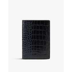 Smythson Mara croc-embossed leather passport cover | Smythson