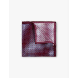  Reiss Bampton geometric-print silk pocket square