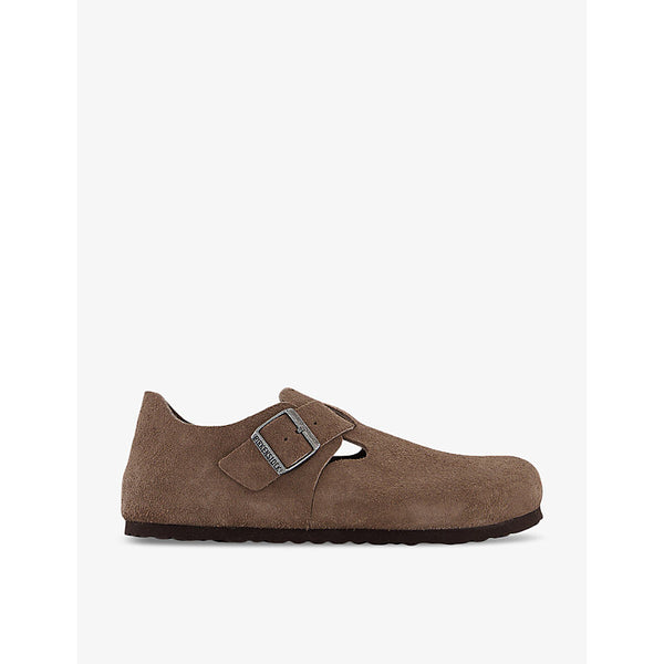 Birkenstock London raised-heel suede shoes