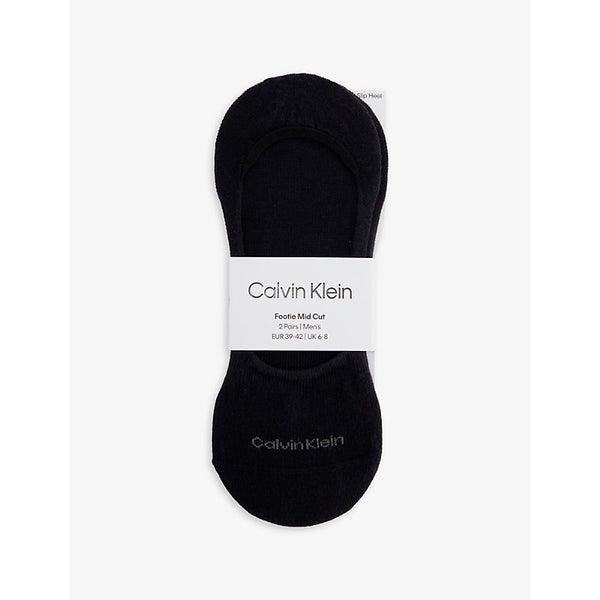 Calvin Klein Logo-print pack of two stretch-cotton blend liner socks