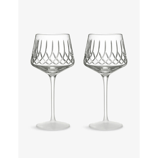 Waterford Lismore Arcus crystal wine glasses set of two