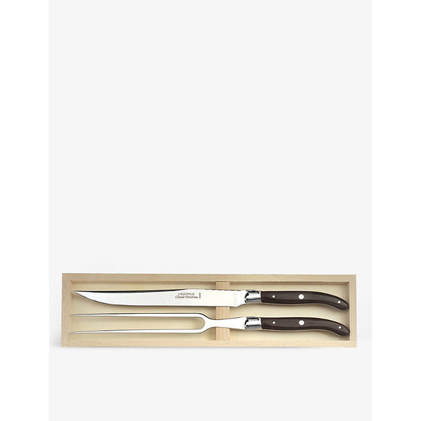 Claude Dozorme Super Laguiole stainless-steel carving set