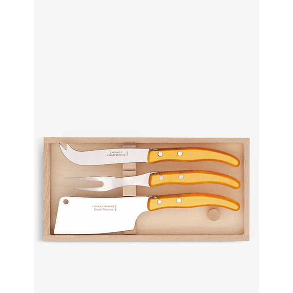 Claude Dozorme Laguiole stainless-steel cheese serving set of three