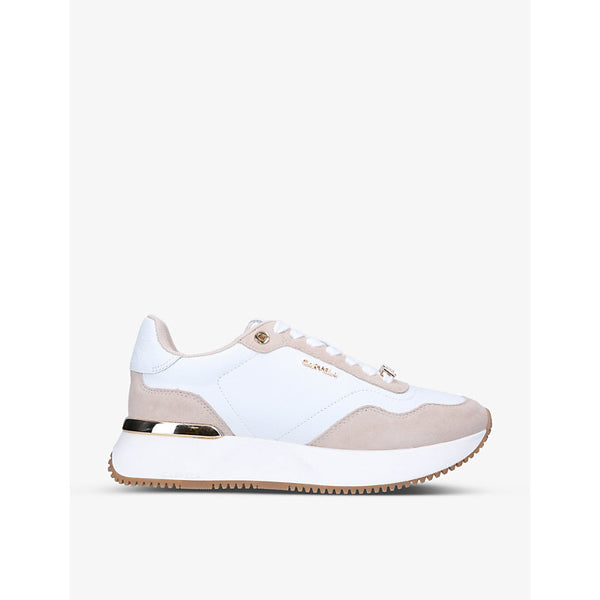  Carvela Flare chunky-soled mesh and suede low-top trainers