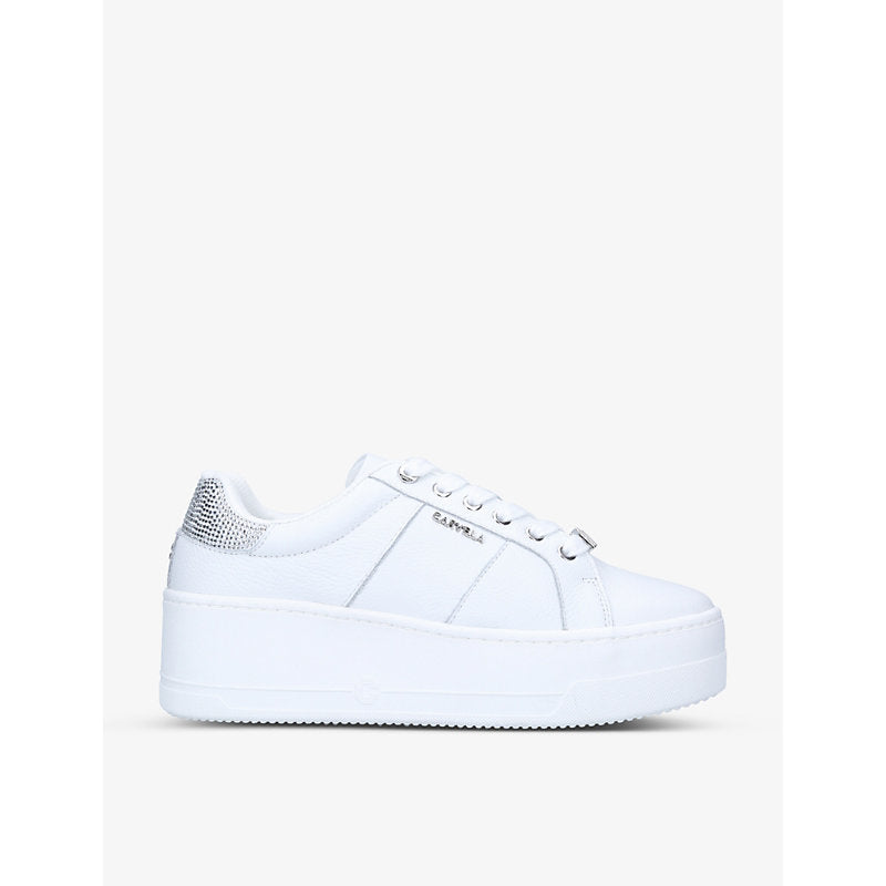  Carvela Connect platform-sole leather trainers