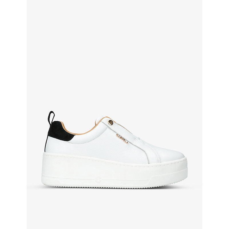 Womens Carvela Connected slips-on leather flatofrm trainers