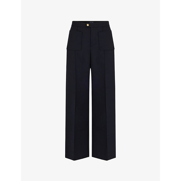 Soeur Harry wide-leg high-rise woven trousers