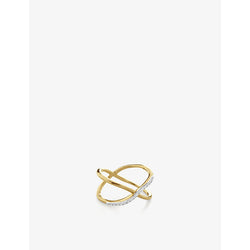 Monica Vinader Riva recycled 18ct yellow-gold vermeil-plated sterling silver and diamond ring