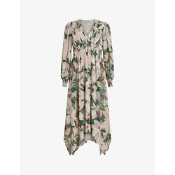 Allsaints Estelle Alessandra graphic-print midi | ALLSAINTS