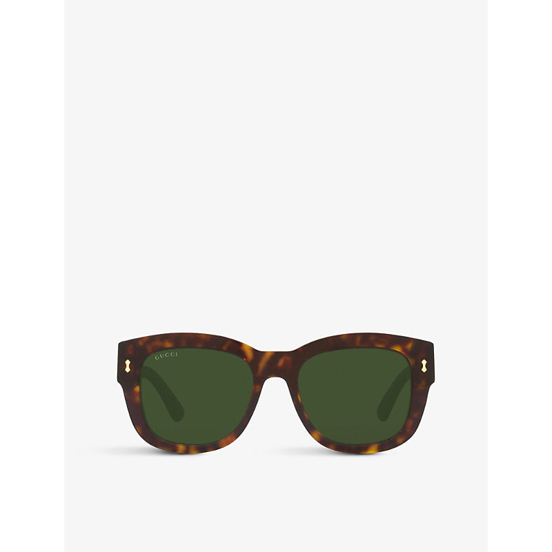 Gucci GG1110S square-frame tortoiseshell sunglasses