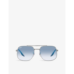  Ray-Ban RB3699 polarised polished-metal sunglasses