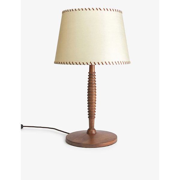 Soho Home Bari wood and parchment table lamp 68.5cm | LYBSTORE