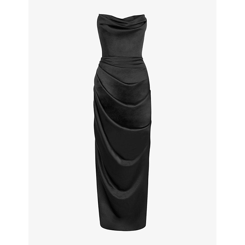 House Of Cb Adrienne slim-fit satin maxi dress