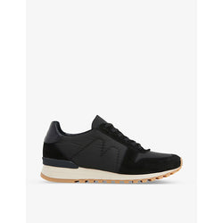 Whistles Silas padded leather and nylon low-top trainers