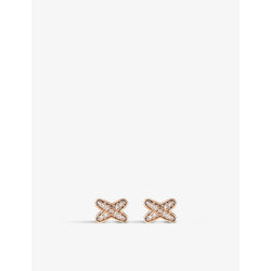 Chaumet Jeux de Liens 18ct rose-gold and 0.129ct brilliant-cut diamond earrings