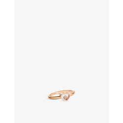 Chopard My Happy Hearts 18ct rose-gold and 0.05ct brilliant-cut diamond ring