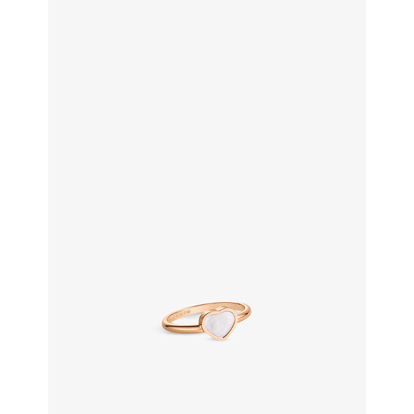 Chopard My Happy Hearts 18ct rose-gold and mother-of-pearl ring