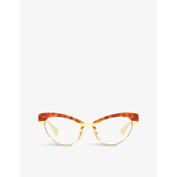 Gucci GG1131S metal cat eye-frame optical glasses