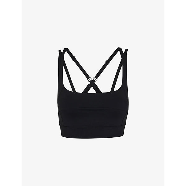 Whistles Square neck stretch-woven sports bra