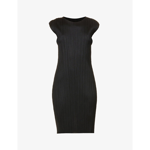  Pleats Please Issey Miyake Pleated sleeveless knitted midi dress